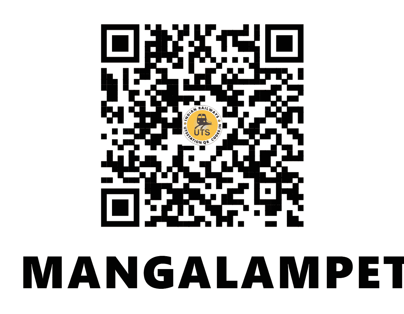 UTS QR Code for MANGALAMPETA - MPT - SC (ANDHRA PRADESH)
